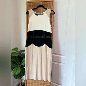 ✨Bebe Corset Faux Leather Midi Dress